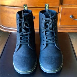 DR MARTENS Black Canvas Shoreditch Boots Women's